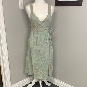 Antik Batik Womens Sundress Embroidered embellished NWT Green Blue Large
